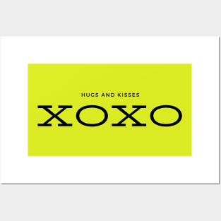 Hugs and kisses xoxo Posters and Art